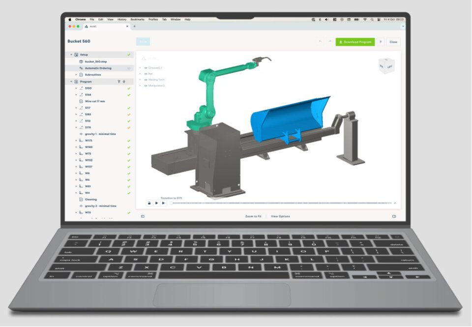 Die intuitive Benutzeroberfläche und fortschrittliche Automatisierung von ArcNC ermöglicht es jedem, Schweißroboter in wenigen Minuten zu programmieren.
